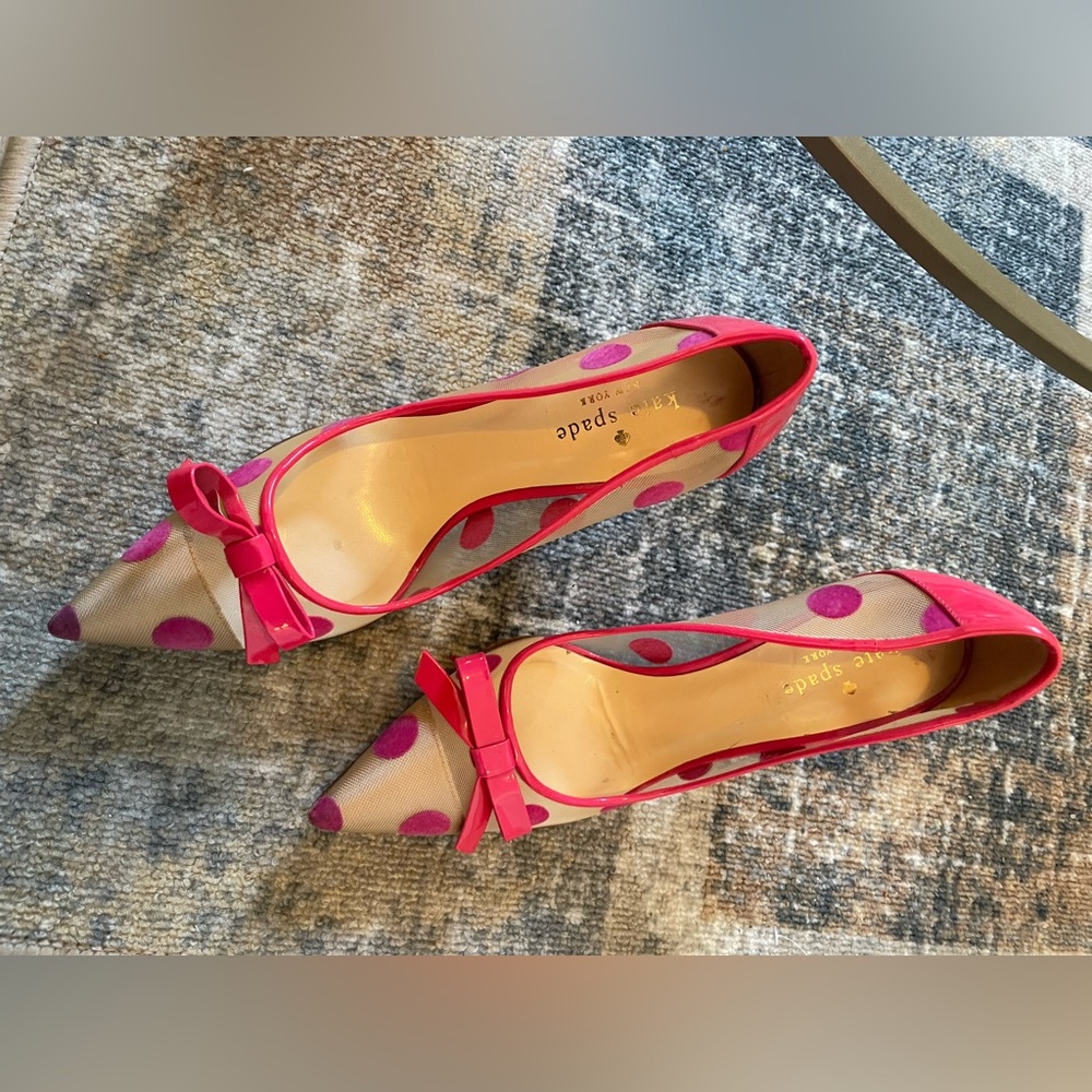 Kate Spade New York Lisa Pink Polka Dot Pumps